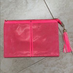 Hot pink clutch